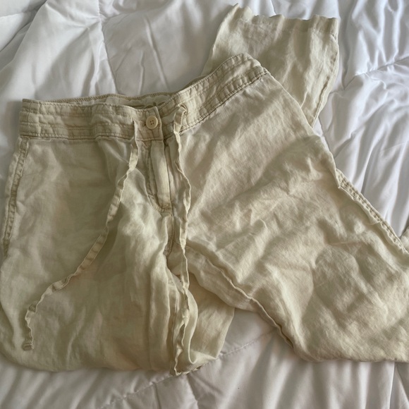 Tommy Bahama Relax 100% Linen Cream Pants - Picture 3 of 5